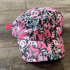 Lilly Pulitzer Hangin With My Boo Panda Print Run Around Baseball Cap Hat